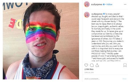 james scully's instagram post about LGBTQ rights